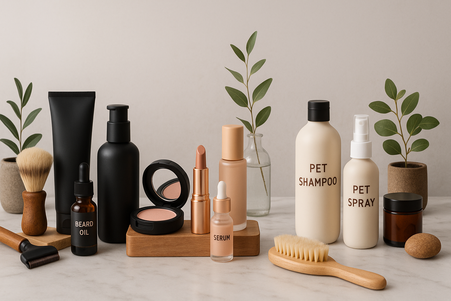 belleza masculina femenina y cuidado animal 
